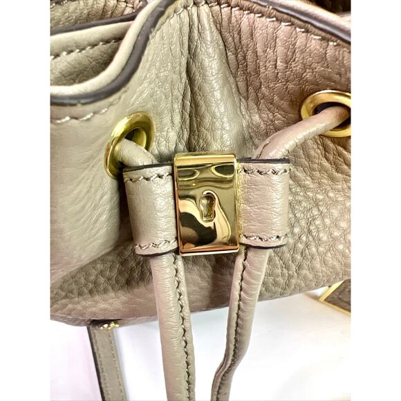 Vince Camuto Leather Bucket and Drawstring Small Satchel Bag - Gray - Picture 11 of 15